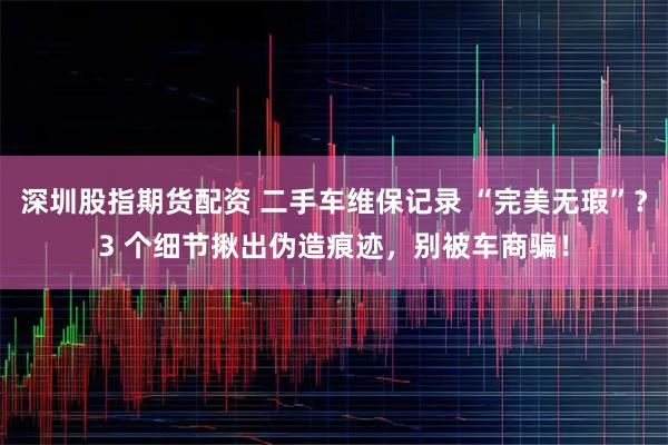 深圳股指期货配资 二手车维保记录 “完美无瑕”？3 个细节揪出伪造痕迹，别被车商骗！